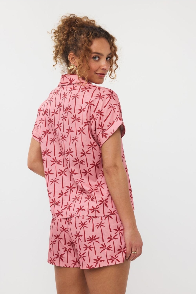 BLOUSE TINA HSS2541 1112 PINK PALMS